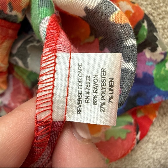 Erin London Floral Print Blazer Size XL Jacket 3/4 Sleeve Pink Career Office - Picture 10 of 13